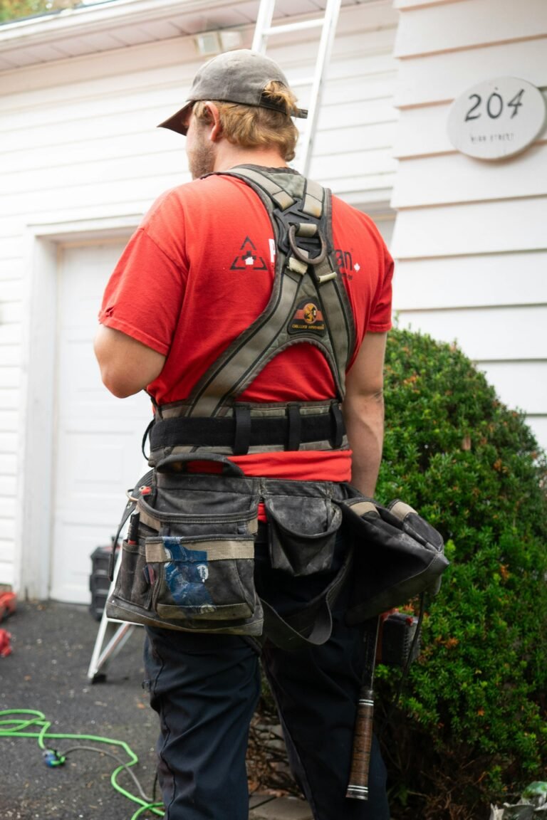 Handyman working on home exterior in Denver Colorado